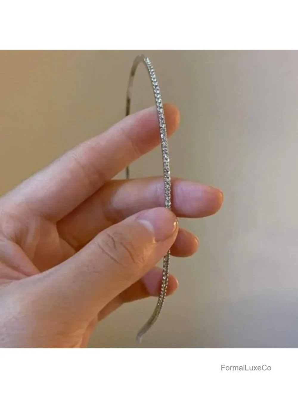 Rhinestone Headbands for Women - Sparkly Crystal Hair Hoops Non Slip Metal